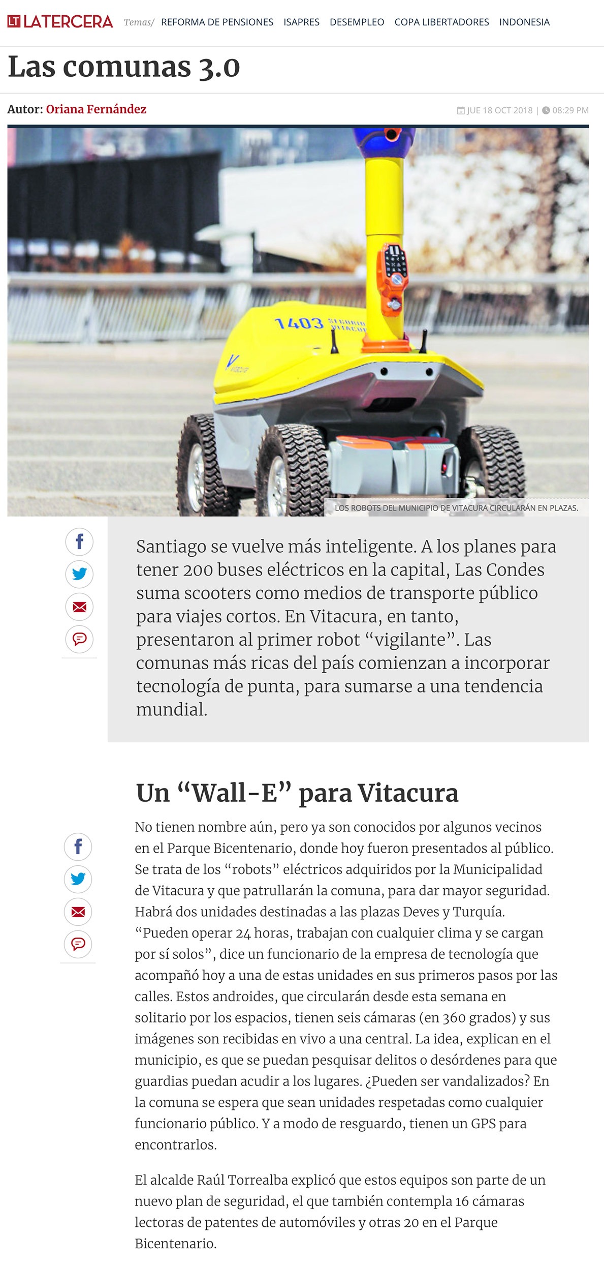 Robot Vitacura Ingesmart